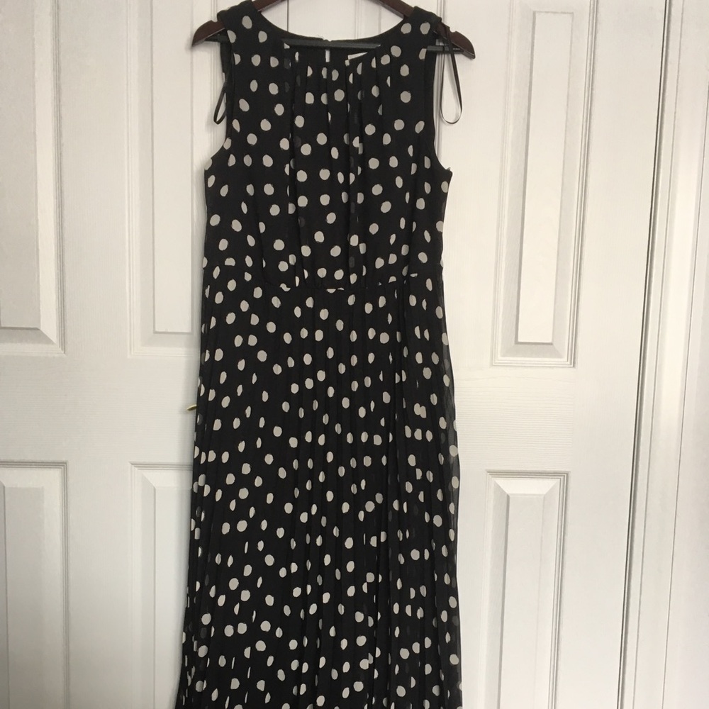 Floor length polka dot dress